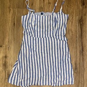Blue and White Striped Dress old navy
